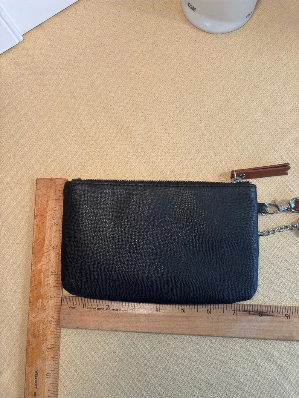Nautica Black Vegan Wristlet Clutch w/ Multicolored Tassel NWOT